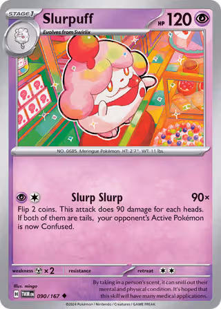 Slurpuff 90/167 Pokemon card