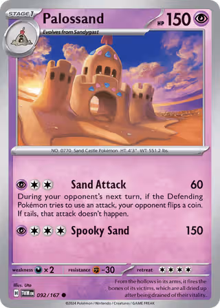 Palossand 92/167 Pokemon card