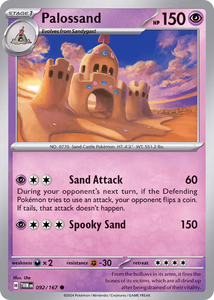 Palossand 92/167 Pokemon card