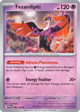 Fezandipiti 96/167 Pokemon card