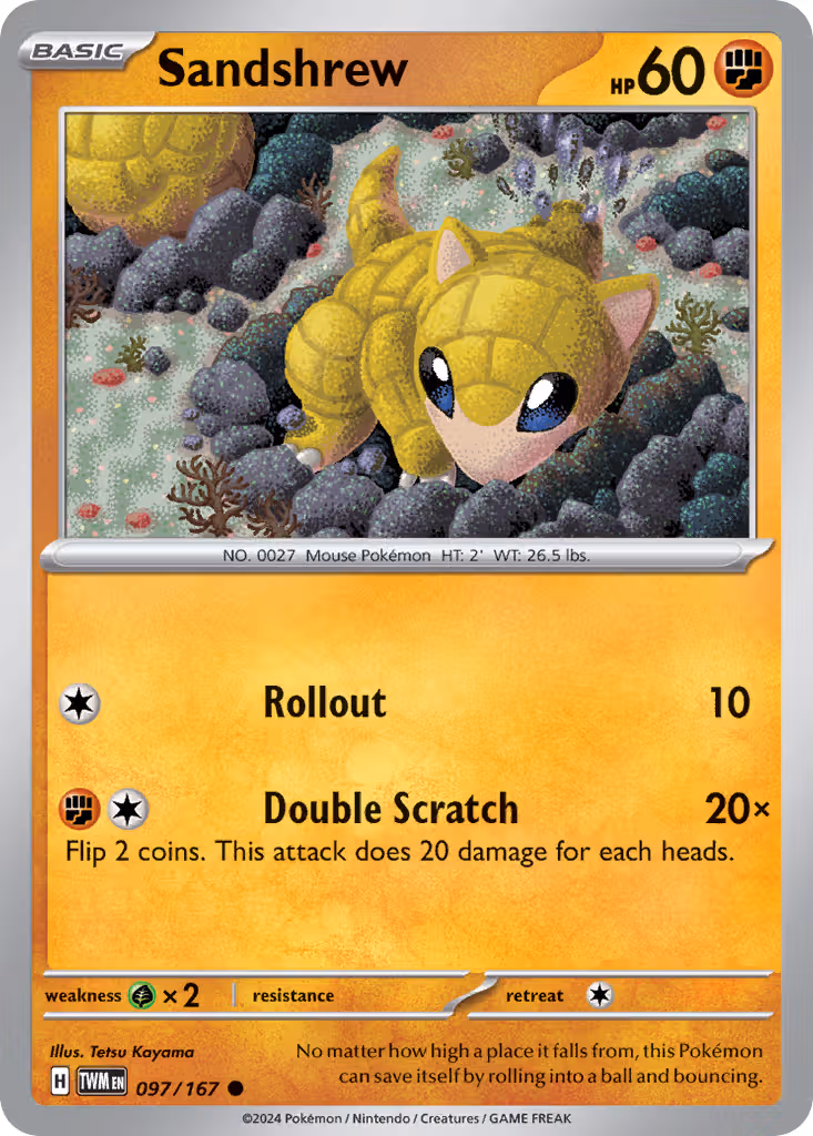 Sandshrew 97/167 Pokemon card