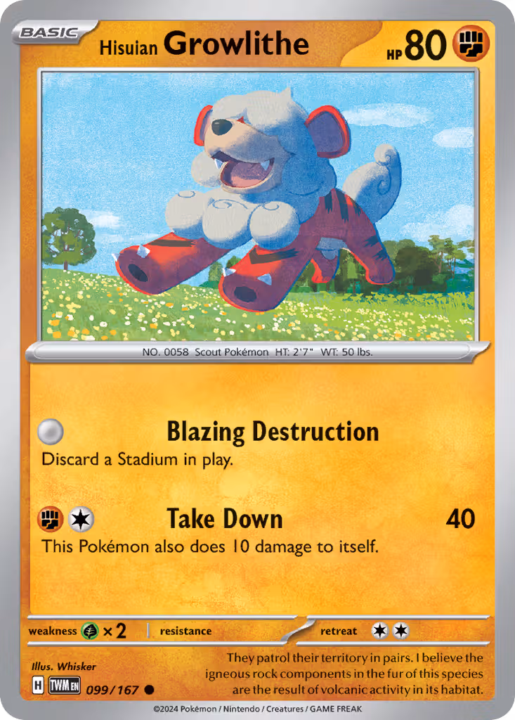 Hisuian Growlithe 99/167 Pokemon card
