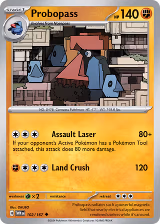 Probopass 102/167 Pokemon card