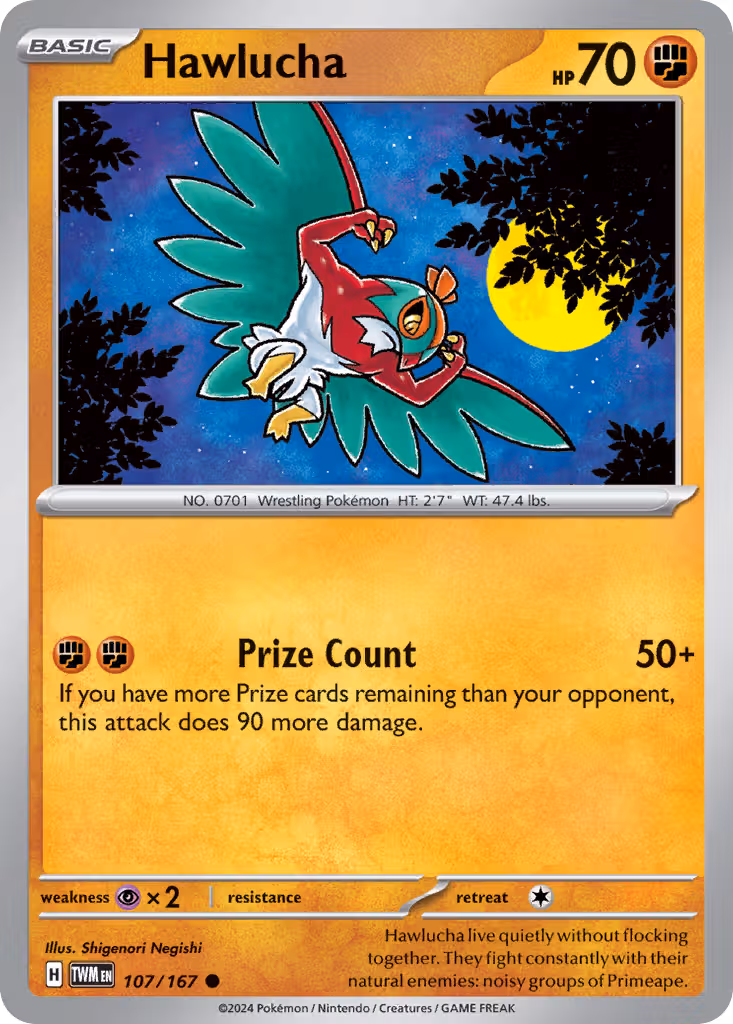 Hawlucha 107/167 Pokemon card