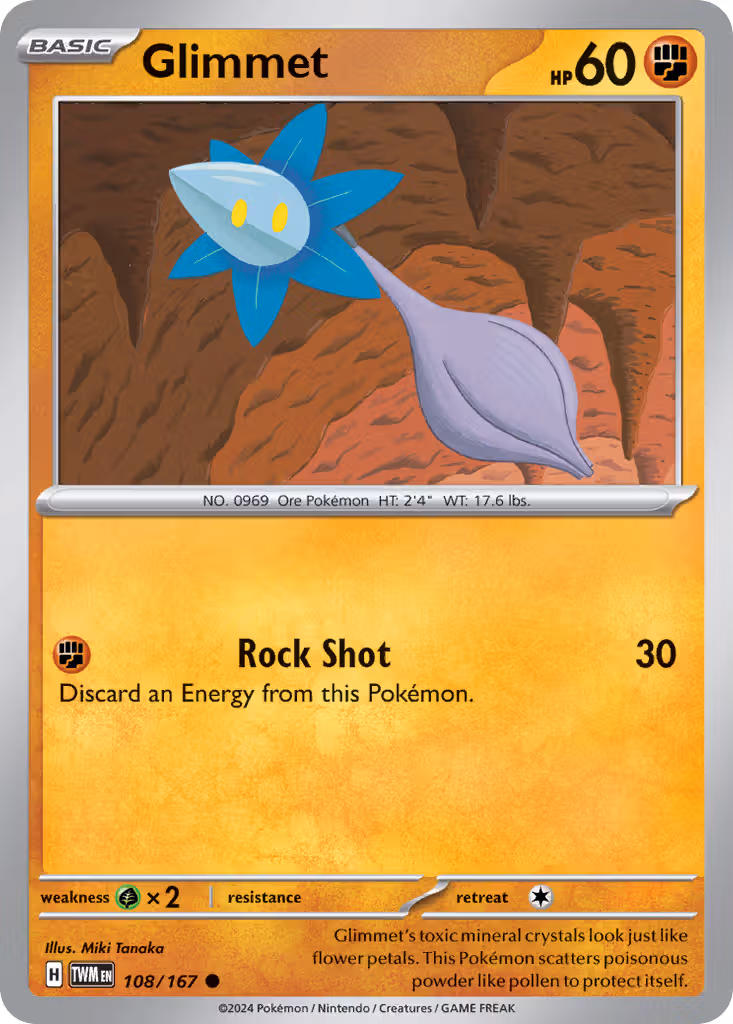 Glimmet 108/167 Pokemon card
