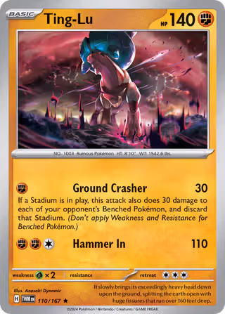 Ting-Lu 110/167 Pokemon card