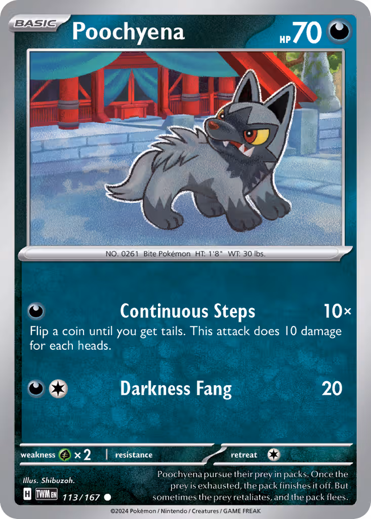 Poochyena 113/167 Pokemon card