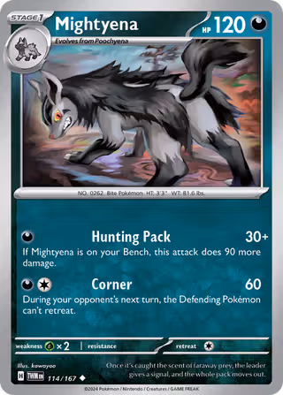 Mightyena 114/167 Pokemon card