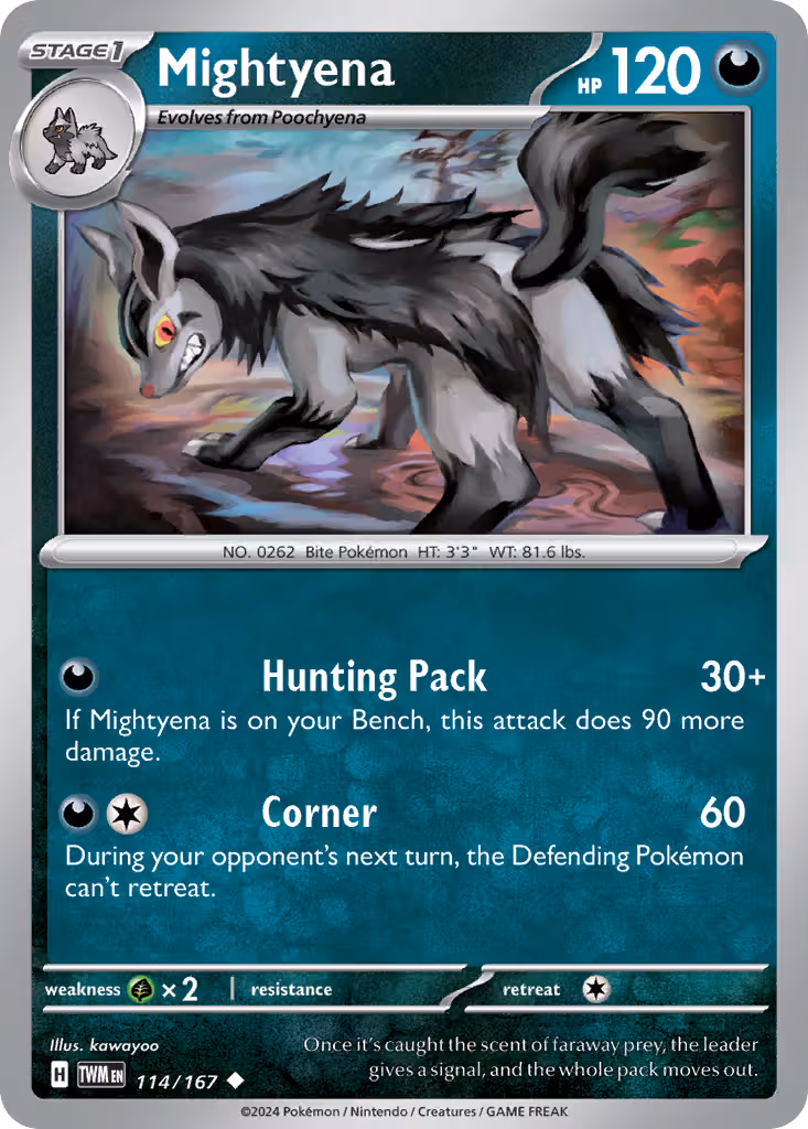 Mightyena 114/167 Pokemon card