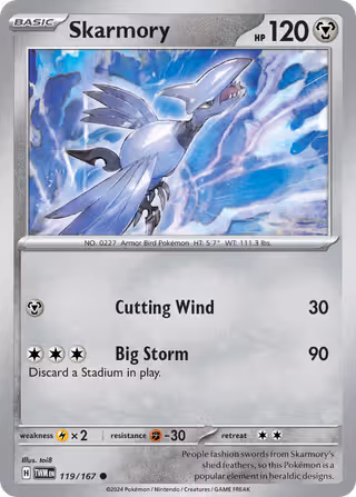 Skarmory 119/167 Pokemon card