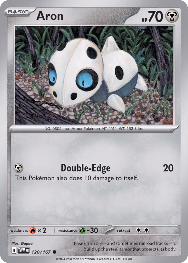 Aron 120/167 Pokemon card