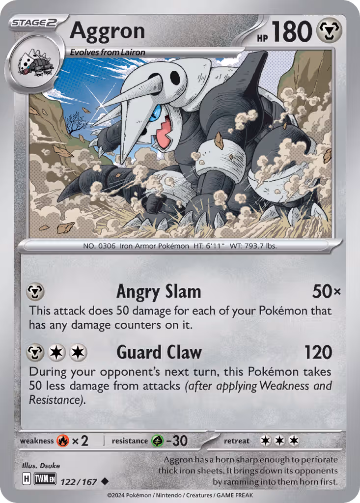 Aggron 122/167 Pokemon card