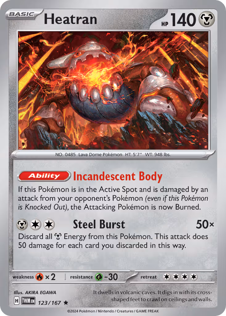 Heatran 123/167 Pokemon card