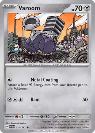 Varoom 124/167 Pokemon card