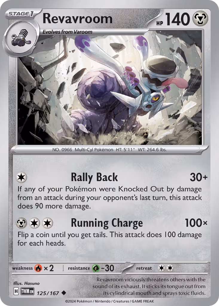 Revavroom 125/167 Pokemon card