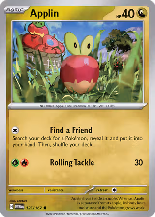 Applin 126/167 Pokemon card