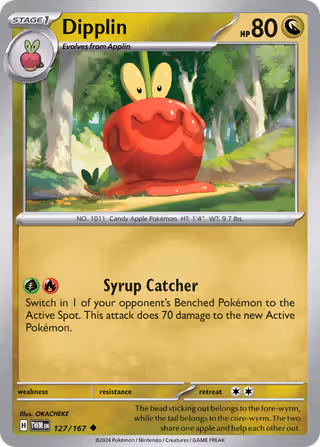 Dipplin 127/167 Pokemon card