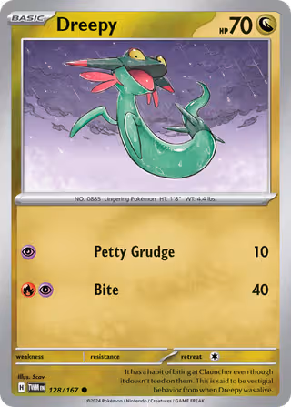 Dreepy 128/167 Pokemon card