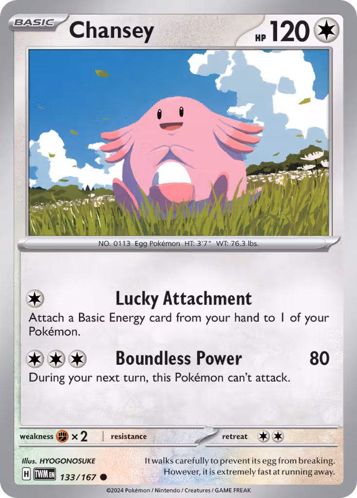 Chansey 133/167 Pokemon card