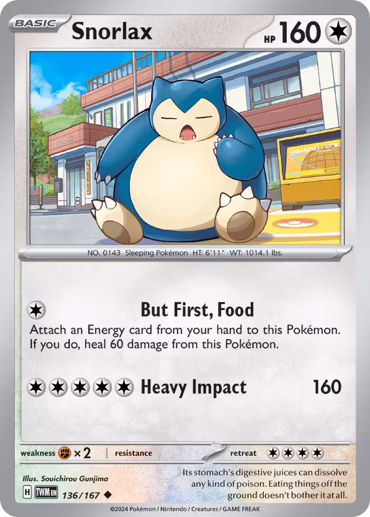 Snorlax 136/167 Pokemon card