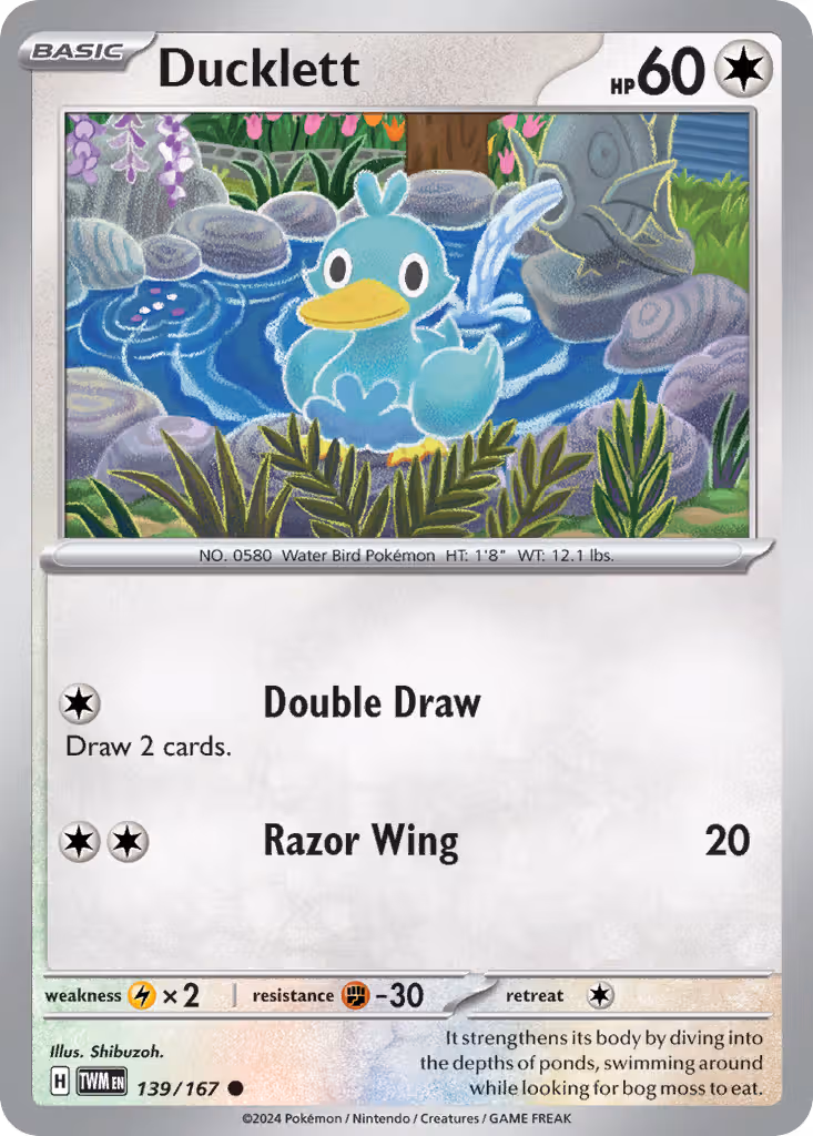 Ducklett 139/167 Pokemon card