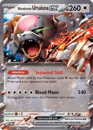 Bloodmoon Ursaluna ex 141/167 Pokemon card