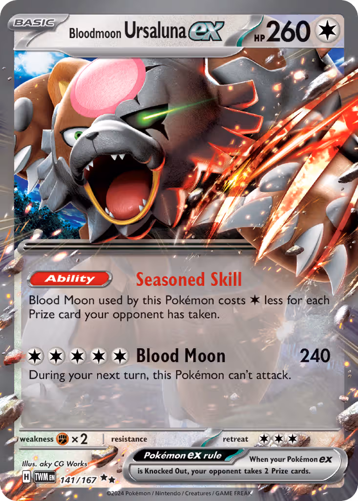 Bloodmoon Ursaluna ex 141/167 Pokemon card