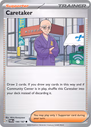 Caretaker 144/167 Pokemon card