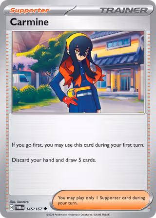 Carmine 145/167 Pokemon card