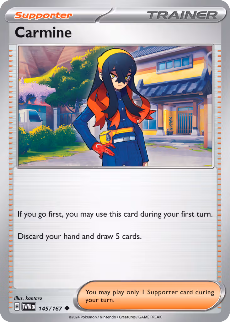 Carmine 145/167 Pokemon card