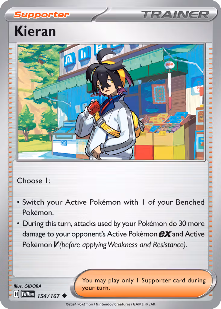 Kieran 154/167 Pokemon card