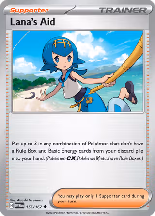 Lana's Aid 155/167 Pokemon card