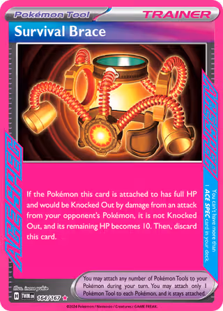 Survival Brace 164/167 Pokemon card