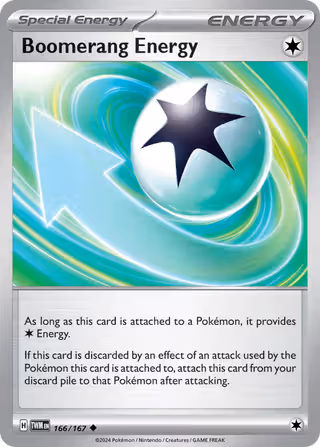 Boomerang Energy 166/167 Pokemon card