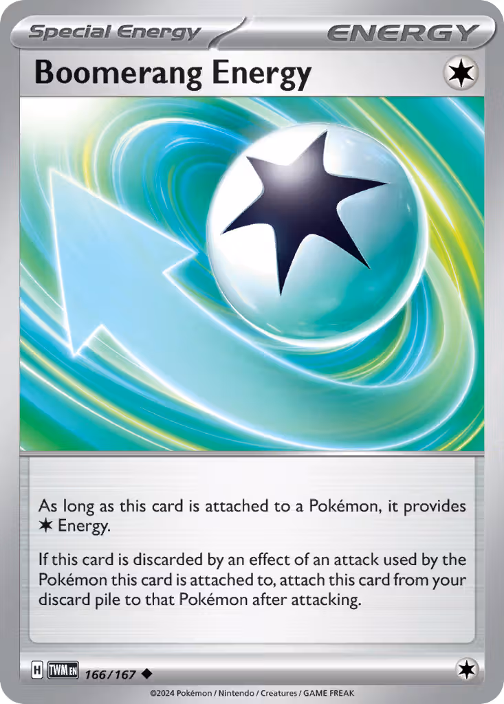 Boomerang Energy 166/167 Pokemon card