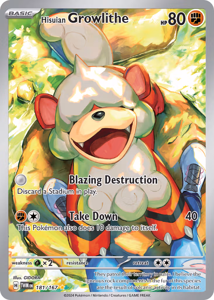 Hisuian Growlithe 181/167 Pokemon card
