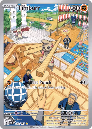 Timburr 183/167 Pokemon card