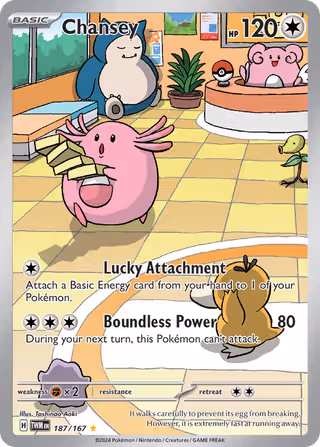 Chansey 187/167 Pokemon card