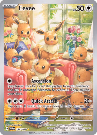 Eevee 188/167 Pokemon card