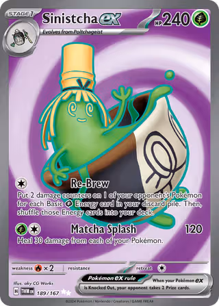 Sinistcha ex 189/167 Pokemon card