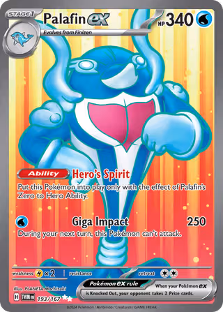 Palafin ex 193/167 Pokemon card