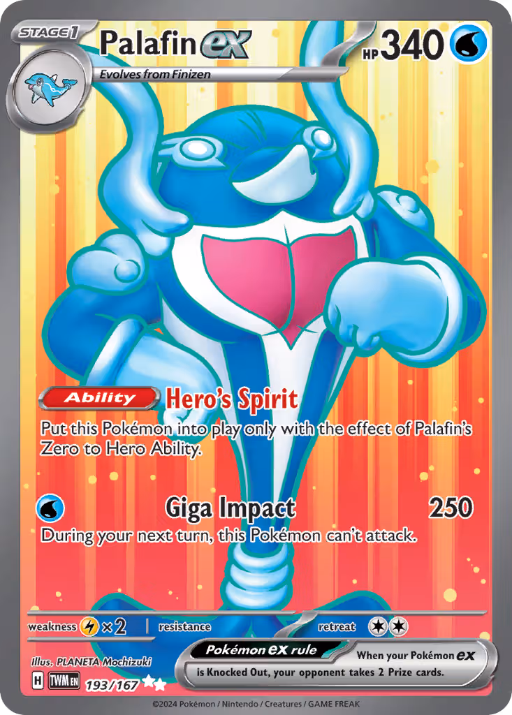Palafin ex 193/167 Pokemon card