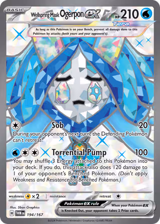 Wellspring Mask Ogerpon ex 194/167 Pokemon card