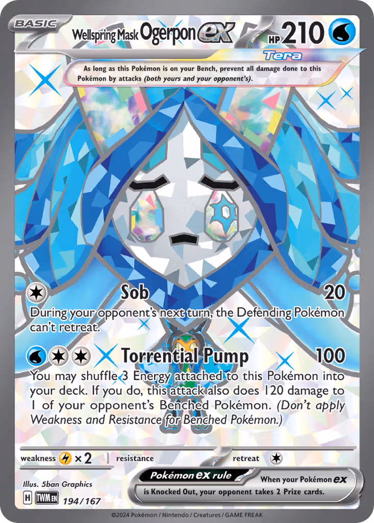 Wellspring Mask Ogerpon ex 194/167 Pokemon card