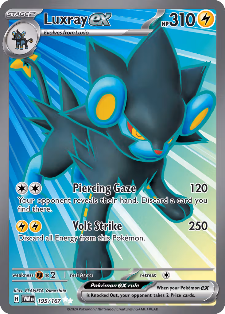 Luxray ex 195/167 Pokemon card