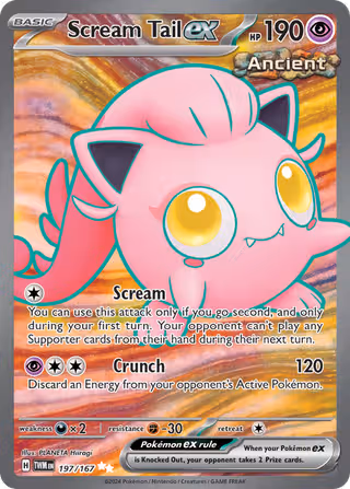 Scream Tail ex 197/167 Pokemon card
