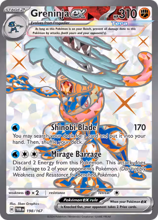Greninja ex 198/167 Pokemon card