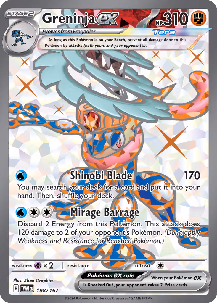 Greninja ex 198/167 Pokemon card