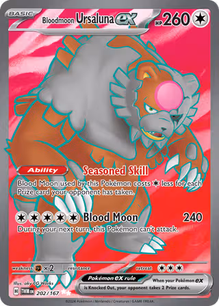 Bloodmoon Ursaluna ex 202/167 Pokemon card