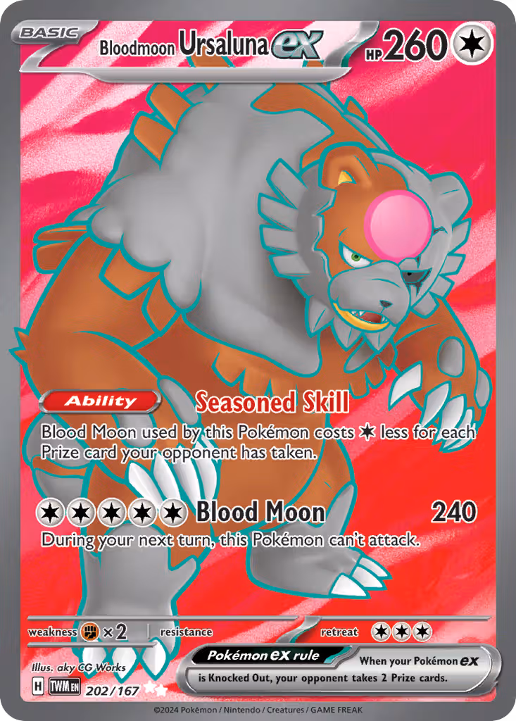 Bloodmoon Ursaluna ex 202/167 Pokemon card
